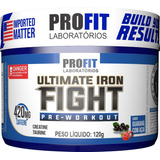 Pré Treino Ultimate Iron Fight 120g - Profit Labs Sabor Açaí Com Guaraná