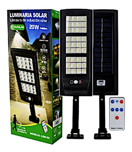 Lampara Led 20w 1400lm Panel Solar Luz Fria 6500k Ip65