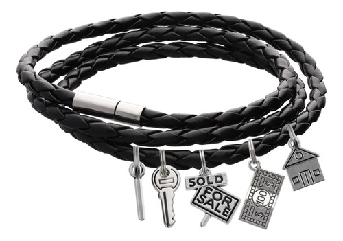 Pulsera Agente Inmobiliario Venta Dije Casa Llave Letra Moda