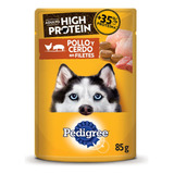Pedigree High Protein Alimento Húmedo Perro Pollo Cerdo 85gr