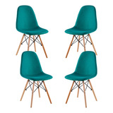 Silla Eames Comedor Tapizada X 4 Unidades