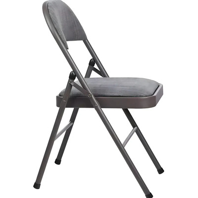10 Sillas Plegables Maxchief Acero Gris Acojinadas Portátiles Resistentes 130 Kg | Meses sin interés