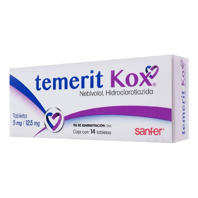 Temerit Kox Tableta 5 Mg\u002F12,5 Mg, 14 Tabletas | Envío gratis