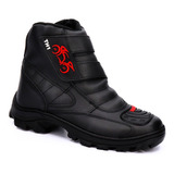 Bota De Couro Motoqueiro Motociclista Botina Adventure