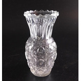 Antigo Pequeno Vaso Decorativo Em Vidro Moldado 9432 Rrdeco