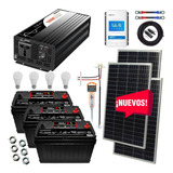 Kit Solar 1800 Watts, Akku, Inversor 1000w Onda Pura, Mppt