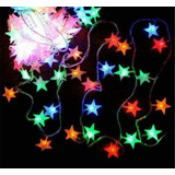 Guirnalda Solar 5mts 20 Luces Estrellas Multicolor 