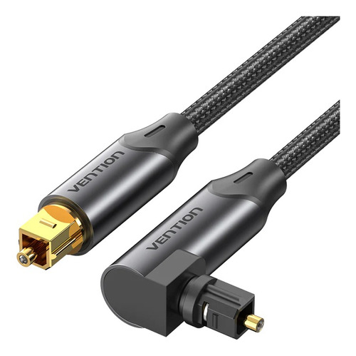 Cable Audio Digital Fibra Optica Plug A Plug 90° 2m Vention