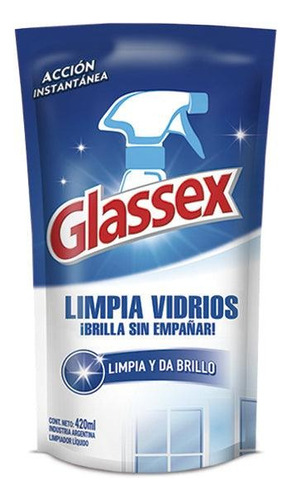 Glassex Limpia Vidrios Recarga 420 Cc