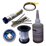 Kit Salva Chip Malha Fluxo Dessolda Solda Kapton Smd