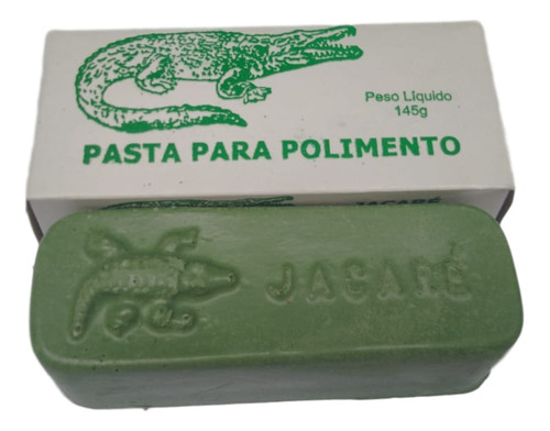 Pasta Jacaré Polir 145g Original Madeira Inox Acrilico Afiar