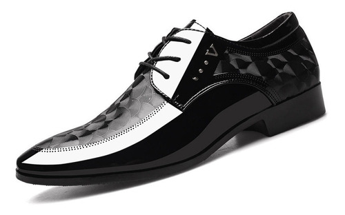 Zapatos Oxford De Vestir De Cuero Sintético Para Hombre