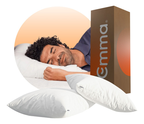 Pack 2 Almohadas Emma Confort Queen 70x40cm Microfibra Soft