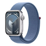 Apple Watch Series 9 Gps + Cellular  Caixa Prateada De Alumínio  45 Mm  Pulseira Loop Esportiva Azul-inverno - Distribuidor Autorizado