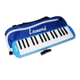 Flauta Melodica Leonard M32a Azul Con Accesorios +envio