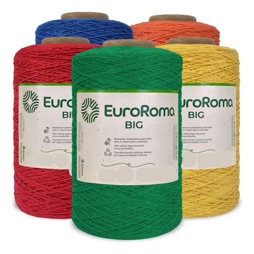 Barbante Euroroma Big Cone 1800g 5 Unidades Número 6 Ou 8