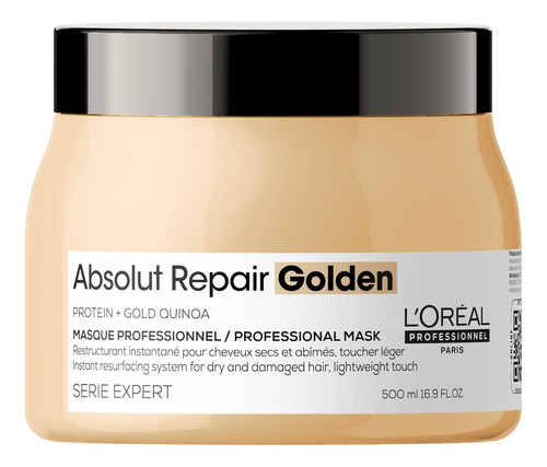  Mascarilla L'oréal Professionnel Serie Expert Absolut Repair Gold Reparación De 500ml 500g