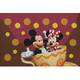 Capacho 60x40 - Minnie Mickey Cantinho Do Cafe - Kt123