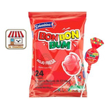 Bon Bon Bum Paleta Rojo Fresa Bolsa 24 Chupetas