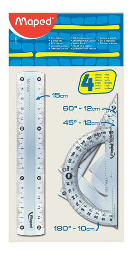 Set De Geometria X4 15cm Maped Start