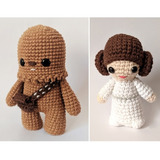 Kit Chewbacca + Princesa Leia Star Wars Peluche Amigurumi