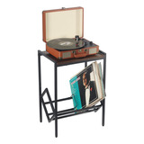 Soporte Para Tocadiscos Dunatou Con Almacenamiento De Vinilo