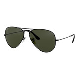 Lentes De Sol Aviator Black Green G-15 Ray-ban