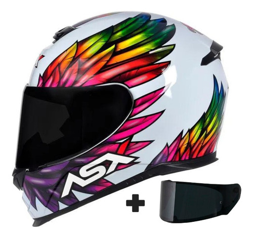 Capacete Para Moto Asx Eagle Esportivo + Viseira Fumê