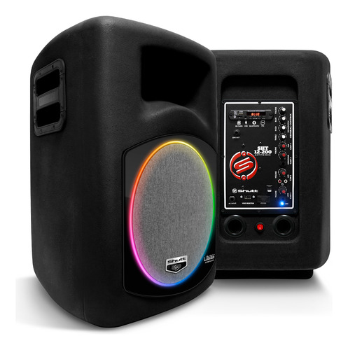 Caixa Som Ativa Shutt Rgb 480w Bluetooth Usb Sd Rádio Fm P10