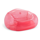 Sillon Inflable Rosado Transparente Intex 137x127x74cm 