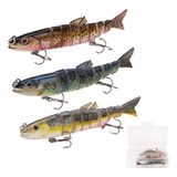 Señuelos De Pesca Kit 3 Accesorios Para Pesca 14cm 8 Segment