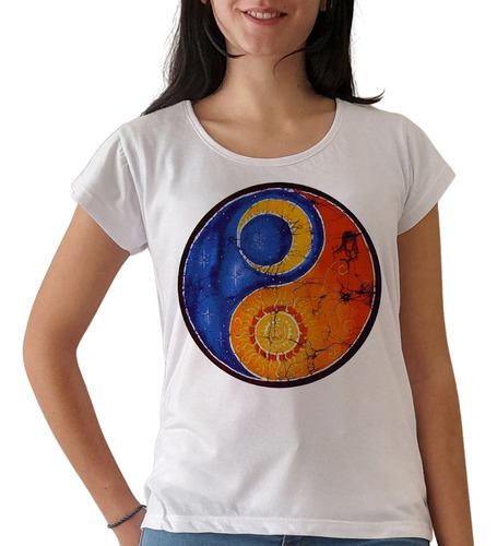 Remera Signo Ying Yang Yoga Meditacion 2 Mujer Purple Chick