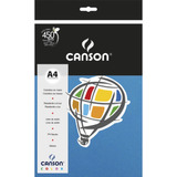 Papel Canson Color 180g/m² A4 Azul Mar 1265 C/10 Folhas