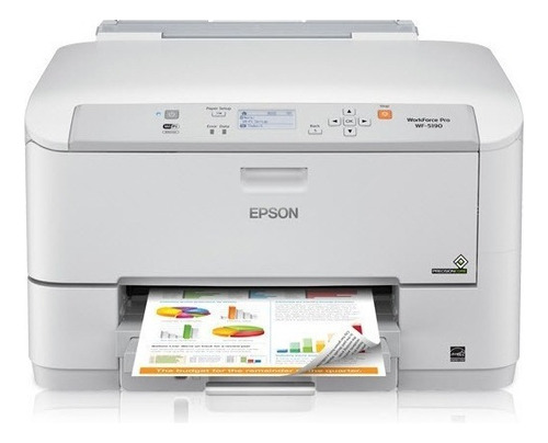 Impressora Sem Fio Branca De Dupla Face Epson Workforce Pro Wf-5190