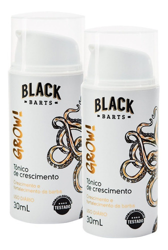 2 Cremes De Crescer/nascer Barba Anti Queda Falha Blackbarts