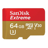 Sandisk Extreme Microsdxc 64gb 90mb/s U3 C10 V30.