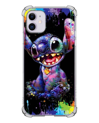 Capa Capinha Anti Shock Lilo & Stitch Pintura Artistíca