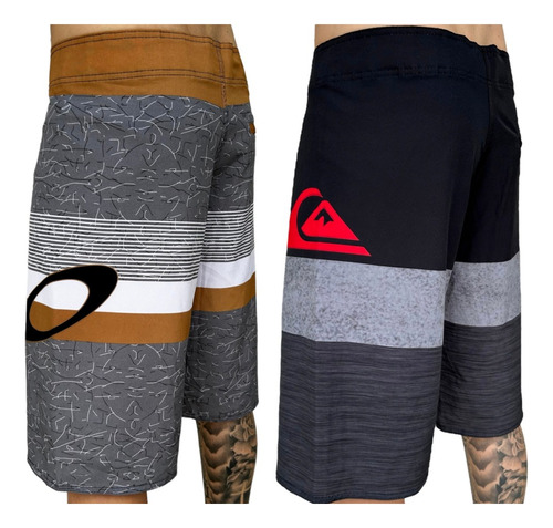 Kit 2 Bermudas Tectel Quiksilver Oakley Frete Grátis Surf