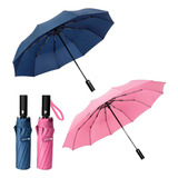 Paraguas De Pareja Bolsillo Sombrilla Lluvia Proteccion Uv Color Azul Diseño De La Tela Liso