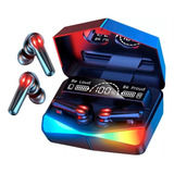 Auriculares In-ear Gamer Inalámbricos Alpina Gamer F30 Pro Negro Con Luz  Multicolor Led