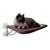 Cama De Janela Suspensa Com Ventosa Para Gatos Petlon Marrom