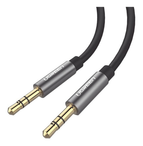 Cable Auxiliar Ugreen 5 Metros Negro Conector 3.5mm A 3.5mm 