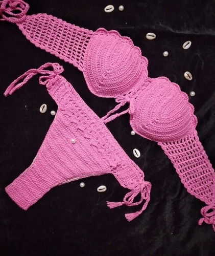 Bikini A Crochet Vestido De Baño Tejido Ropa De Playa Tejida