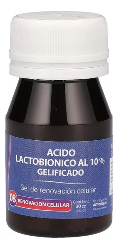 Acido Lactobionico 10% Gelificado Renovacion Celular Peeling Momento De Aplicación Día/noche Tipo De Piel Todo Tipo De Piel