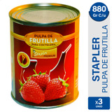 Pulpa De Frutilla Para Coctelería Stapler Premium X3 Latas