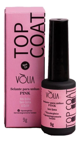 Volia Top Coat Selante Para Unhas Pink 9g