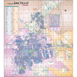Mapa De Ciudad De Saltillo Por Colonias Mural 