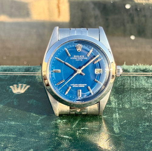 Reloj Rolex Oyster Date Azul Acero Original Año 1967 Vintage
