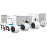 Kit X3 Cámara Seguridad Wifi Ip Nocturna Color Exterior +64g