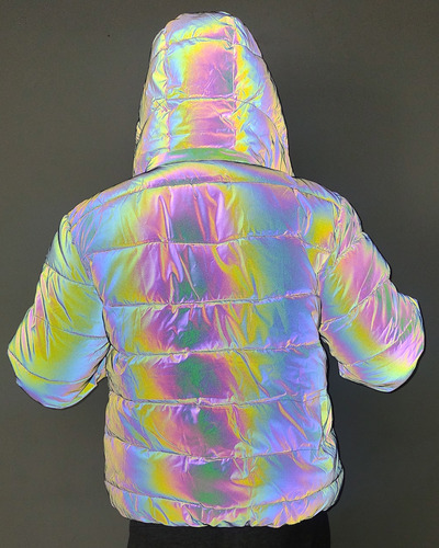 Parka 100% Reflectante Multicolor Con Capucha